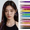 thumbnail image 3 of With Hair Braiding Tools Sparkle Shiny Hair Wig Colorful Colored Glitter Hair Thread Exquisite Glitter Hair Braiding Tools Exquisite Hair String Christmas, 3 of 8