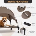 thumbnail image 2 of Niubya Cooling Elevated Dog Bed, Portable Raised Pet Cot with Removable Canopy and Washaumble Mesh,Medium, Brown, 2 of 7