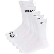 Fila Men's 6-Pack Multi Logo Half Cushion Crew Socks White