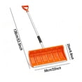 thumbnail image 3 of Removable Portable Snow Shovel Wide Shovel Head Effortless Snow Pushing Function Ergonomic Posture Design Quick Assembly for Outdoor Courtyard Garage Winter Emergency Snow Removal Tool, 3 of 8