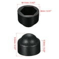 thumbnail image 3 of Uxcell Plastic Dome Nut Protection Cap Covers, M5 Nut Cover Black 100 Pack, 3 of 5