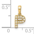 thumbnail image 2 of 10K Yellow Gold Diamond Letter P Initial With Bail Pendant - Jbsp, 2 of 5
