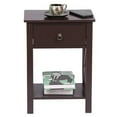 thumbnail image 3 of Ktaxon Night Stands for Bedroom Rustic Nightstand Bedside End Tables with Drawer Storage,Brown, 3 of 10