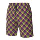 thumbnail image 4 of Fotbe Mardi Gras Plaid Trajes de Baño Estampados para Hombre, Shorts de Verano de Secado Rápido, Ropa de Playa, Bañadores-Small, 4 of 6