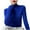 Blue, variant on Sevevn Sweaters for Women Fashion Women's Casual Semi High Neck Solid Color Loose Base Knitted Sweater Holiday Gift Finder