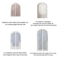 thumbnail image 4 of ✪ 12pcs Hanging Garment Bags Lightweight Clear Clothes Cover Full Zipper Suit Bag, 4 of 17