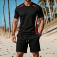 thumbnail image 4 of Miqool Men's Summer Activewear Set Short Sleeve Crewneck Tee and Drawstring Athletic Shorts for Gym Casual, 4 of 9