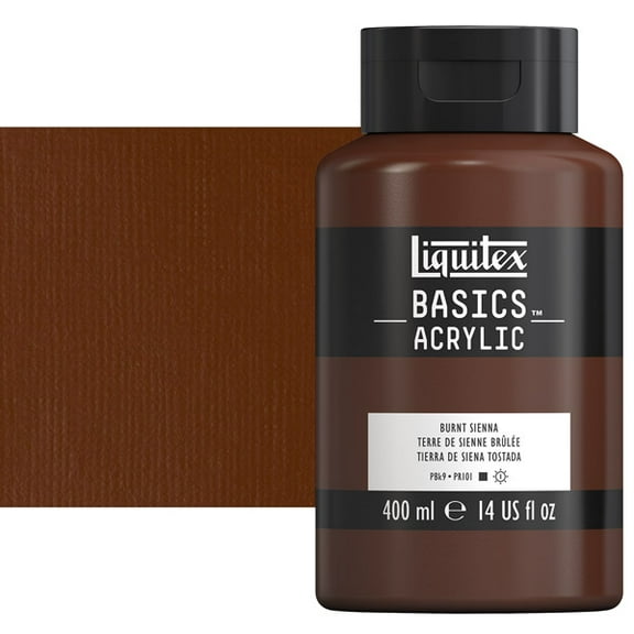 Liquitex Basics - Burnt Sienna, 13.5 oz Squeeze Bottle