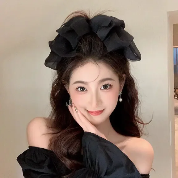 New Super Large Bowknot Barrettes for Women Comfortable Chiffon Bowknot Hair Clips Fashion Headwear Women Hair Accessories