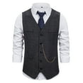 thumbnail image 2 of Tejiojio Man's Shirt Jacket Two Piece Set All Seaaon Clearance Men's Four Seasons Fashion Casual Suit Vest, 2 of 4