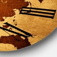 thumbnail image 3 of Designart 'Ancient Map Of The World Vi' Vintage Wall Clock, 3 of 5