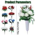 Artificial Flowers for Cemetery Flower Beds, Plastic Flowers with ...