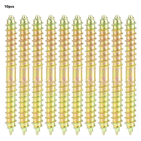 

2024 10pcs 6*60mm Dowel Screw Woodworking Furniture Connector Double Ended Screw