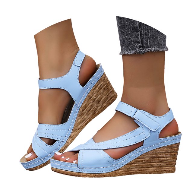OJSFQUFP Sandales Compensées à Plateforme Légères d'Été à Bride Décontractées pour Vacances Augmentent la Hauteur Chaussures Rétro de Resort