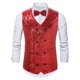 thumbnail image 1 of pstuiky Camiseta sin mangas para hombre, Blusa sin mangas con cuello en V, botones y pajarita con bolsillos estampados a la moda para hombre Tops elegantes para mujer xxl, 1 of 3