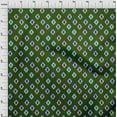 thumbnail image 4 of oneOone Silk Tabby Forest Green Fabric African Aztech Sewing Material Print Fabric By The Yard 42 Inch Wide, 4 of 4