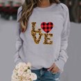 thumbnail image 2 of Valentine's Day Women's Print Long-Sleeved Sweatshirt Casual Blouse Pullover, 2 of 4