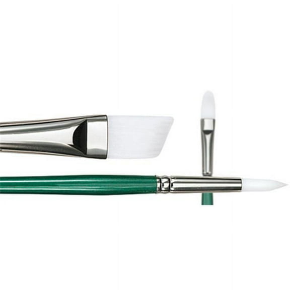 Princeton Brush 6100F-8 6100 White Synthetic Flat Brush, Size 8