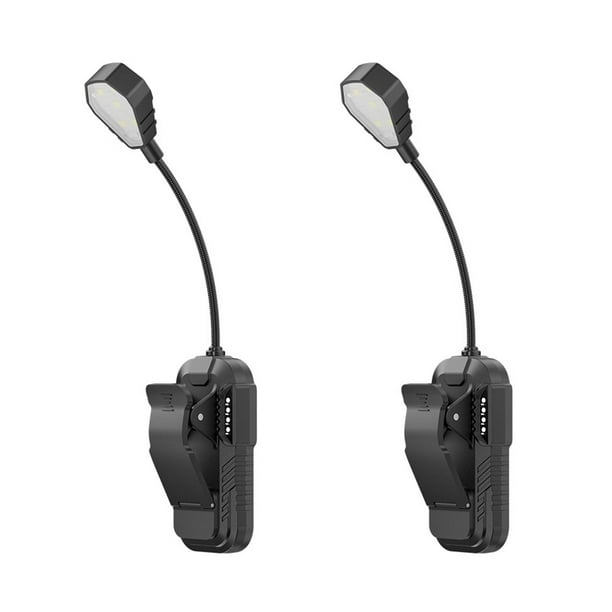 2 Lámparas de Lectura Recargables con Clip y Sensor de Movimiento, Lámpara de Escritorio Impermeable para Leer, Acampar y Pescar.