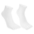 thumbnail image 5 of Unique Bargains 3 Pairs Half Finger Five Toe Socks Unisex Non Slip Daily Fit Finger Socks White, 5 of 7