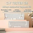 thumbnail image 2 of Kits de Clavier Mécanique Tester68 2.4G/Bluetooth 5.0 Violet option 15, 2 of 9