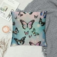 thumbnail image 2 of Shiartex Butterfly Pillow Case Cushion Cover Girly Butterflies Print Throw Pillow Cover Girls Colorful Rainbow Decorative Throw Pillowcase for Sofa Glitter Decor Cushion Case (No&nbsp;Glitter), 2 of 5