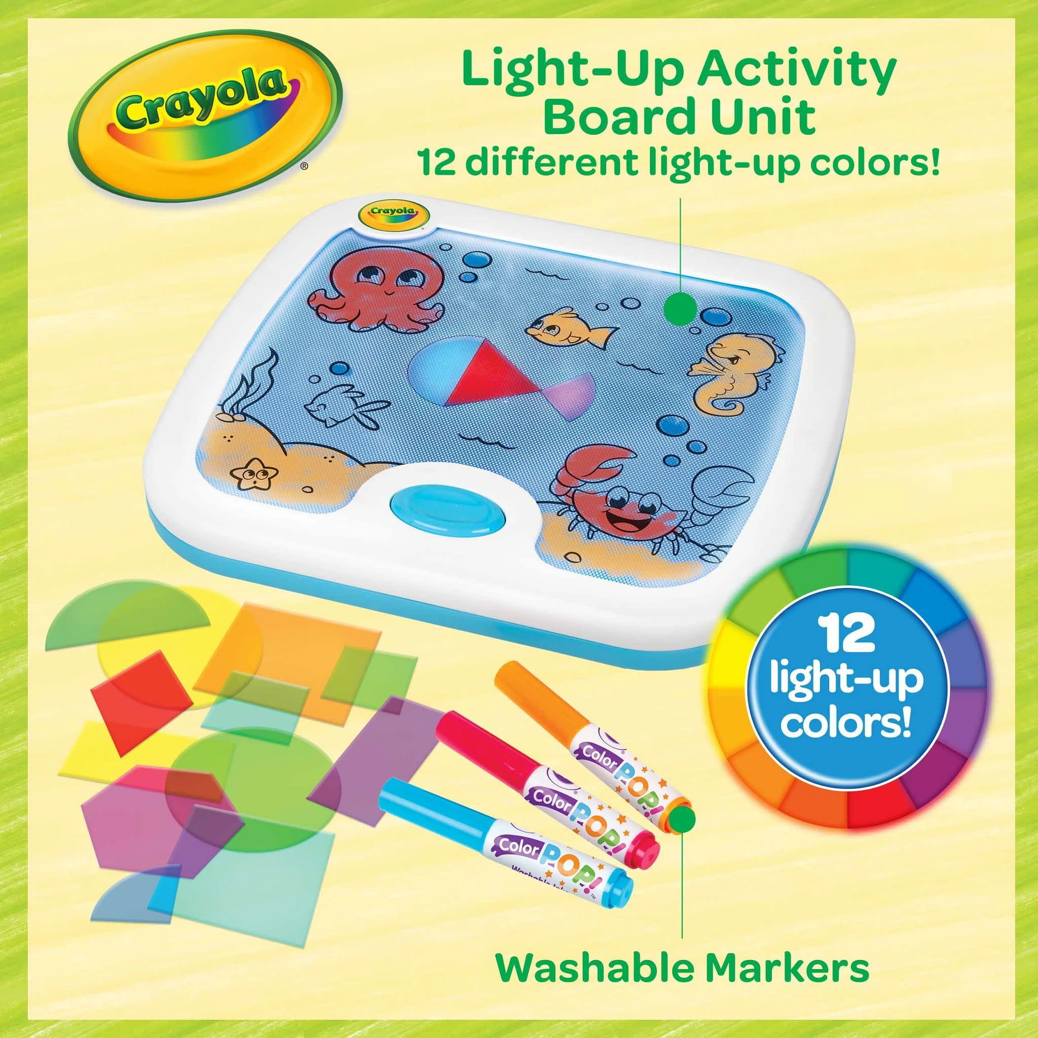 Crayola Light Up Activity Board, Crafts for Toddlers and Kids, Educational Toy for Kids, Gift, Ages 3, 4, 5, 6