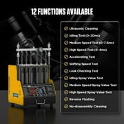 AUTOOL CT400 Fuel Injector Cleaner and Tester Automobile GDI EFI FSI Ultrasonic Wave Fuel Injector Cleaning Machine 6 Cylinders Petrol Injection Tester for Cars Motorcycles