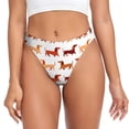 thumbnail image 1 of Balery Dachshund Walking Tangas de Algodón para Mujer con Estampado – Ropa Interior Sexy, Transpirable, G-string-3X-Large, 1 of 6