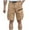 Khaki, variant on Mlzmgr Cargo Shorts for Men Elastic Waist Breathable Cotton Shorts Mens Outdoor Hiking Short Pants