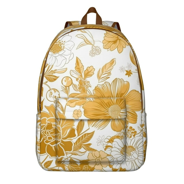 Spring Blossom Floral Backpack – Romantic Botanical Print, Oxford Durable Material, Large Capacity, Ideal for Daily Commuting