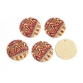 thumbnail image 2 of P682 -10 pcs. Gold Plated Multicolor Enamel Circle Metal Dangle Charms Pendants - Temple - 20mm - 0.8" - Great for Earrings, Necklaces or Dangles, 2 of 3