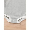 thumbnail image 6 of Qmyliery Baby Short Sleeves Romper with Color Matching, Bottom Button Clothing Casual, 6 of 8