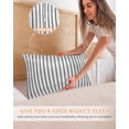 thumbnail image 5 of Black Striped Pillow Cases King Size Set of 2, Smooth Satin Pillowcase for Hair and Skin, Black White Stripes Farmhouse Decorative Cooling Bed Pillow Covers with Zipper, 20x36 Inches, 5 of 5