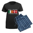 thumbnail image 5 of CafePress - Irish Danish Heritage Flags Women's Dark Pajamas - Women's Short Sleeve Print T-Shirt and Pants Dark Cotton Pajama Set, 5 of 7