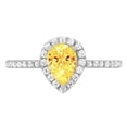thumbnail image 7 of Solitaire with Accents Engagement Ring for Women - 0.755ct Natural Citrine in 14K White Gold Promise Ring, 7 of 7