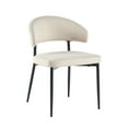 thumbnail image 4 of Walker Edison Modern Curved Back Upholstered Dining Chair, Set of 2, Ivory, 4 of 16