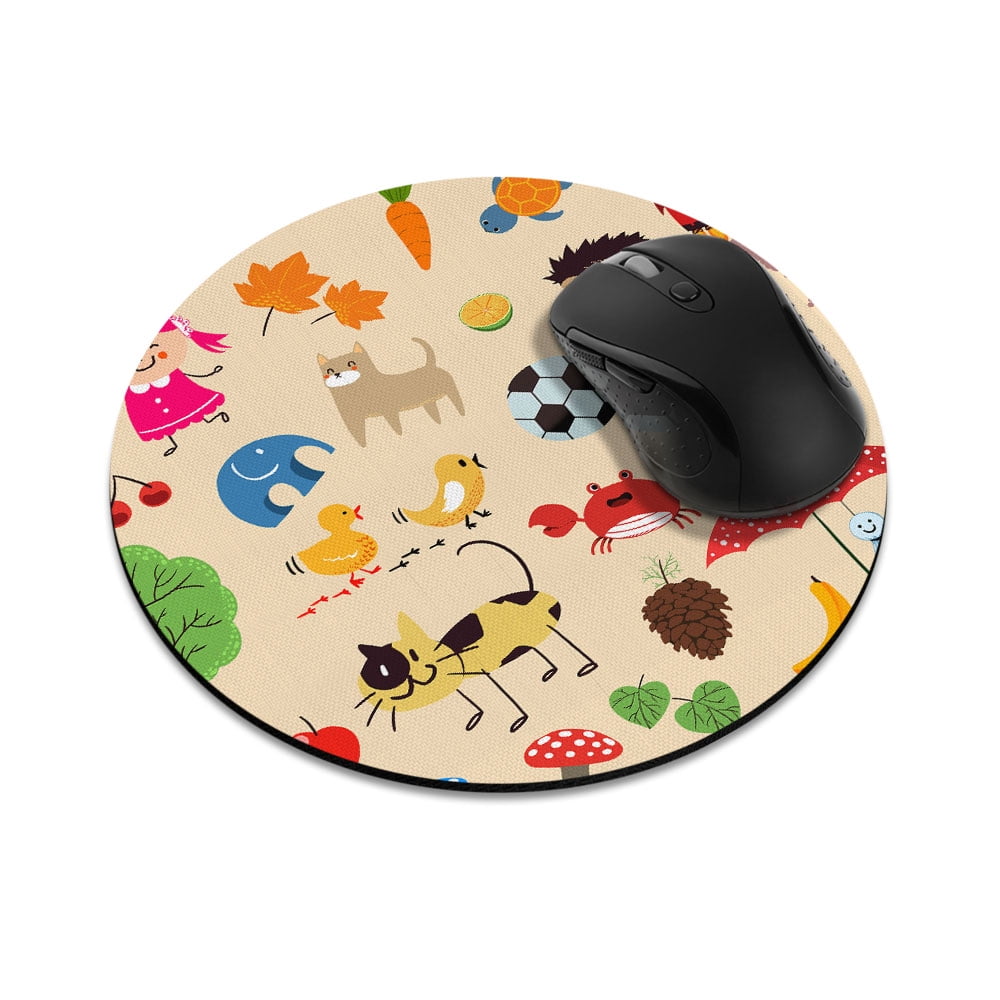 FINCIBO Round Standard Mouse Pad, NonSlip Mouse Pad for Home, Office