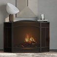 thumbnail image 1 of Fireplace Screen 3 Panel Wrought Iron 48"(L) x 29"(H) Spark Guard Cover(Black), 1 of 5