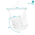 thumbnail image 3 of Sunnydaze Victorian Polyester Hammock Hanging Chair with Cushion - Red, 3 of 6
