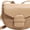 Khaki, variant on KKLDOGS Vintage Saddle Crossbody Purse, PU Suede Patchwork Flap Saddle Bag, Adjustable Shoulder Strap Casual Cross‑body Handbag with Magnetic Snap Closure for Daily Travel & Outdoor Use