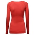 thumbnail image 2 of FashionOutfit Women's Basic Solid Round Neck Long Sleeves Sweatshirt, 2 of 3