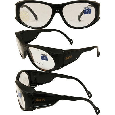 BIFOCAL +2.5 8 PAIRS ANSI Z87.1 HIGH IMPACT APPROVED SAFETY GLASSES CLEAR