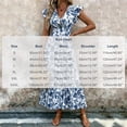 thumbnail image 3 of QSAWXQZ Women's Boho Floral Wrap Maxi Dress Flutter Short Sleeve V Neck A Line Sundress Vacation Outfit Casual for Summer S, 3 of 6