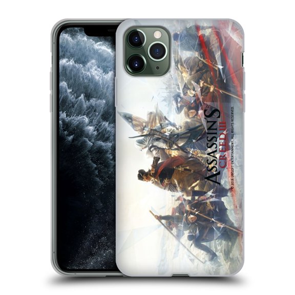 Head Case Designs Officially Licensed Assassin's Creed III Key Art Delaware Poster Soft Gel Case Compatible with Apple iPhone 11 Pro Max