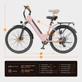 thumbnail image 6 of Actbest 26" Electric Bike for Women, 500W Powerful Motor, 48V 7.8Ah Battery, 7-Speed, Front Suspension, LCD Display, Wide Saddle, Mountain E-Bike for Adults, 6 of 6
