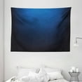thumbnail image 1 of Navy Tapestry, Digital Stylized Horizontal Lines Ombre Effects Modern Urban Style Art Illustration, Wall Hanging for Bedroom Living Room Dorm Decor, 80W X 60L Inches, Dark Blue, by Ambesonne, 1 of 2