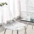 thumbnail image 5 of Modern Minimalist Transparent Dining Chair Set of 6, Silver Metal Leg Armless Crystal Chairs for Kitchen, Dining Room, Nordic Makeup Stool, 5 of 10