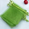 thumbnail image 4 of 50Pcs Organza Bag Jewelry Packaging Gift Candy Wedding Party Goodie Packing Favors Pouches Drawable Bags Present Sweets Pouches Grass Green 9x12cm, 4 of 6