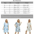 thumbnail image 5 of Nightgowns for Women V Neck Sleepwear Loungewear,Floral Print Comfy House Dresses Short Sleeve Sleep Dress Nightshirt Sleepwear,Mid-Length Asymmetric Plus Size Pajama Dress,Moon Stary S-2XL, 5 of 9
